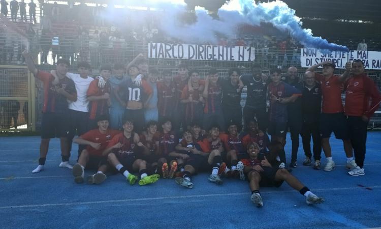 Il Pomezia Under 16 festeggia a fine gara ©Gazzetta Regionale
