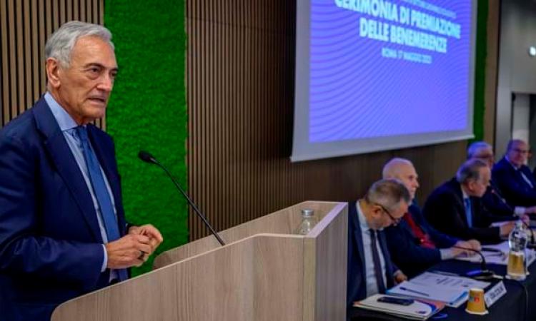 Benemerenze 2025, Gravina: "Siete la base del calcio senza cui non c'è vertice" 