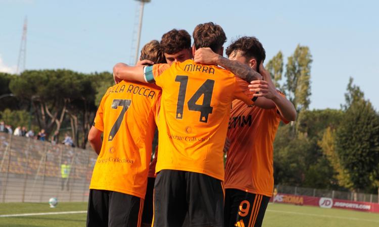 Roma, basta l'incornata di Della Rocca: Frosinone sconfitto al Di Bartolomei 