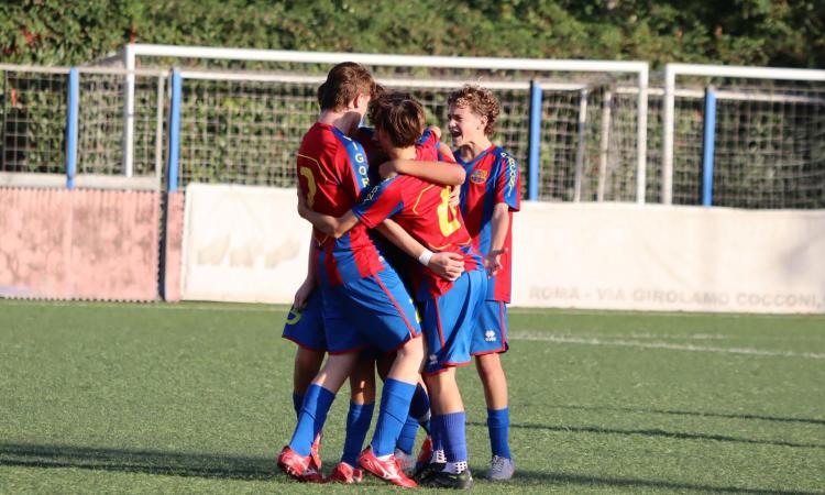 L'esultanza della Vigor Perconti contro il Frosinone ©GazReg