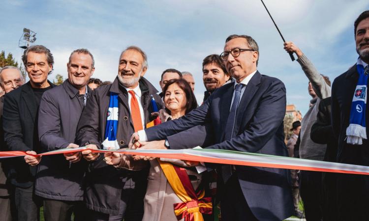 Il Presidente di Asilo Savoia, Massimiliano Monnanni, durante il taglio del nastro &copy;Montespaccato