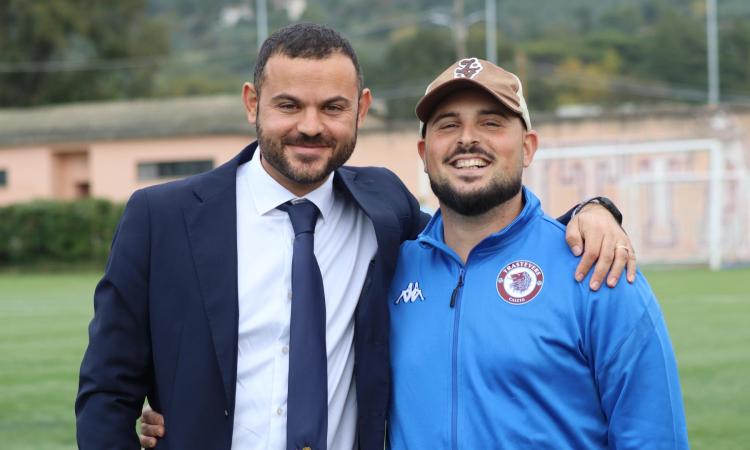 Giuseppe Porcella, tecnico del Frosinone e Fabrizio Tiberti, mister del Trastevere