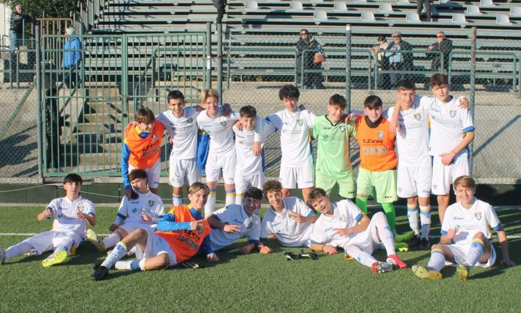 Festa del Frosinone a fine del big match contro la Vigor Perconti (Foto &copy;La Torre)