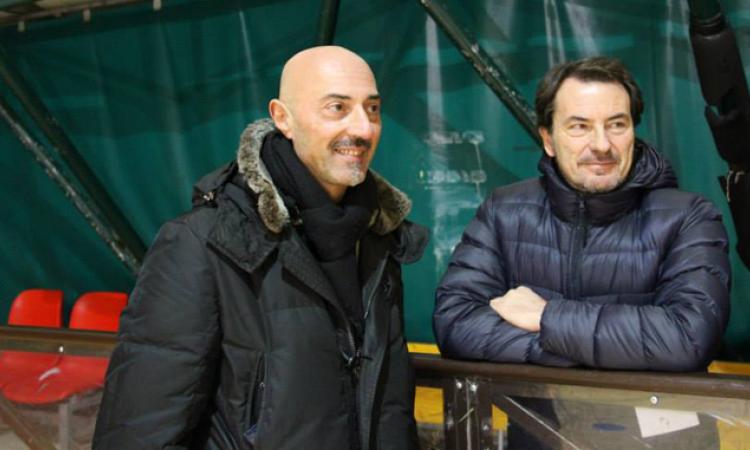 Da sin. Fabio Cecchini e il Ct dell'Under 21 Raoul Albani