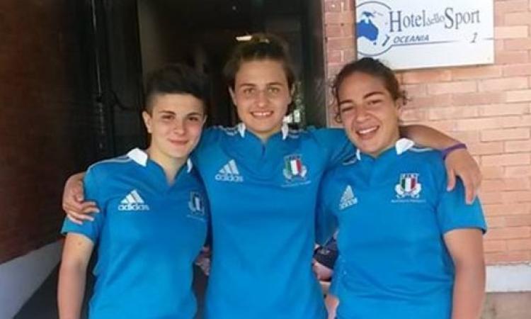 A sinistra, Arianna Corbucci con la maglia della nazionale