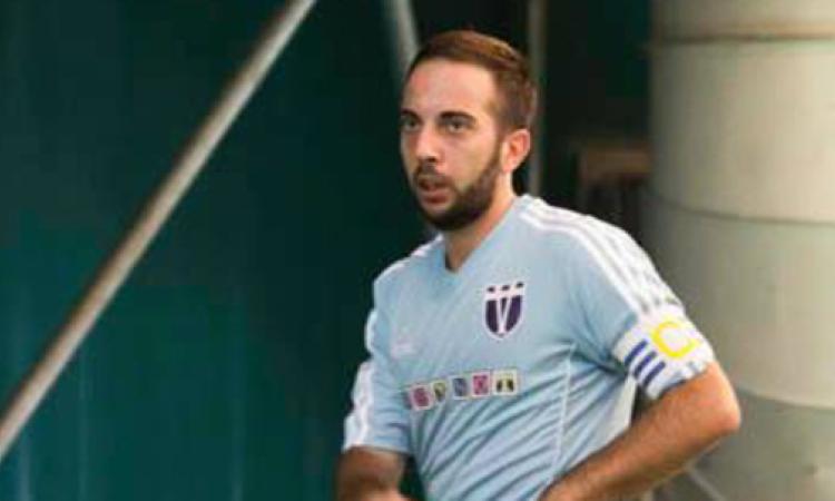 Il capitano ardeatino Giacomo Padellaro, lo scorso anno ha messo a segno 28 reti in campionato
