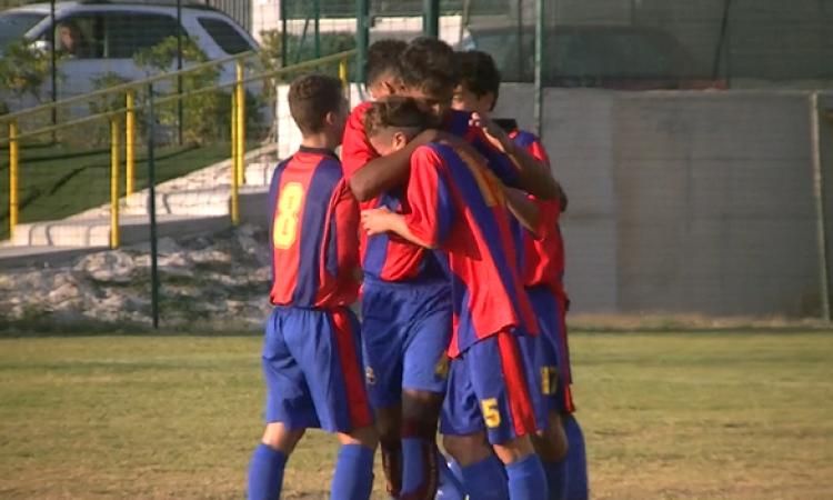 L'esultanza della Perconti dopo il 2-0