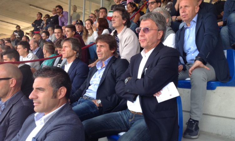 Antonio Conte insieme a Gabriele Oriali, Mauro Sandreani e Maurizio Viscidi 