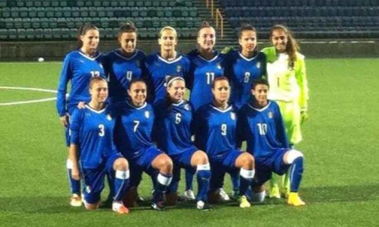 La Nazionale Femminile U17 in campo con la Grecia