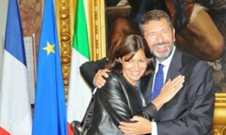 Ignazio Marino e Anne Hidalgo, sindaco di Parigi