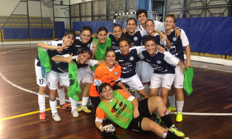 La gioia delle Olimpe dopo la vittoria