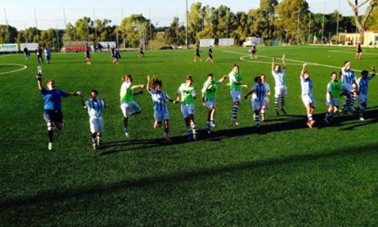 Festa biancoceleste (foto sslaziocalciofemminile.it)