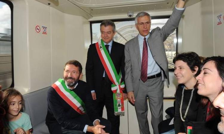 Il Sindaco Marino durante l'inaugurazione della Metro C