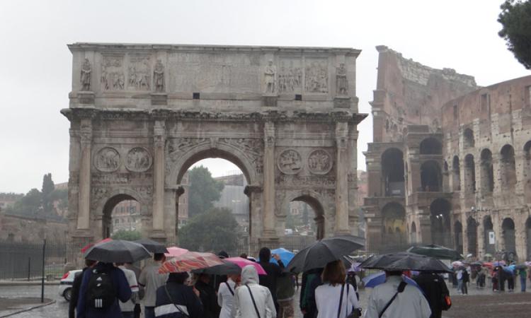 Maltempo su Roma, codice arancione per la capitale