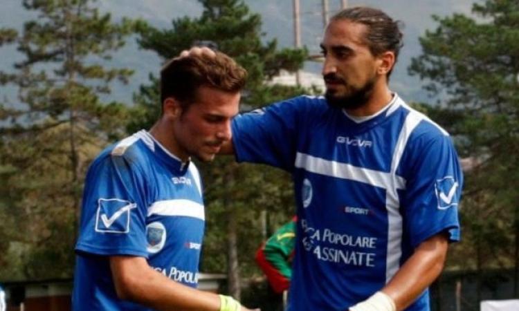 A destra Pagnani con la maglia del Cassino