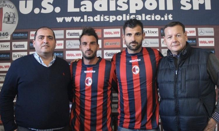 Ippoliti e Mancini con il presidente Paris e il ds Nista