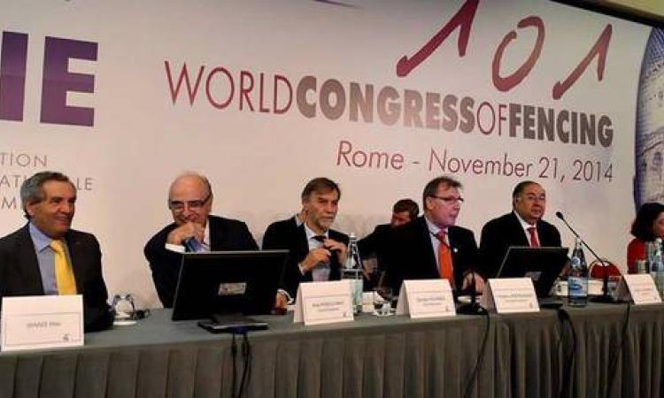 Una foto della conferenza stampa (foto federscherma.it)