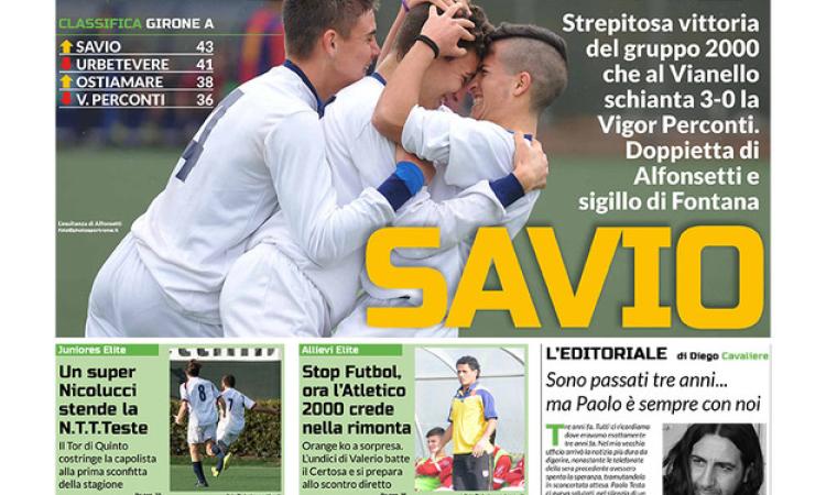 La prima pagina di oggi