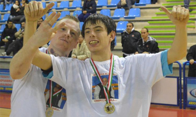 Cerchiari e De Cicco dopo la vittoria della Coppa Lazio