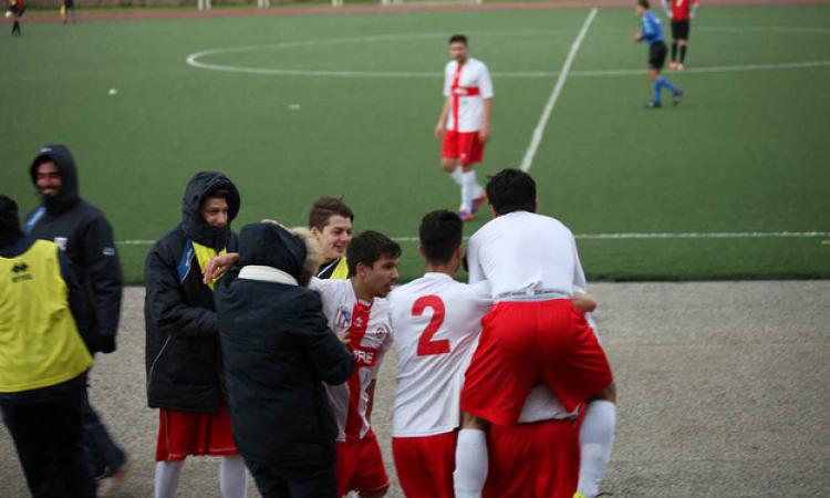 La gioia dell'Audace dopo il gol di Cascio