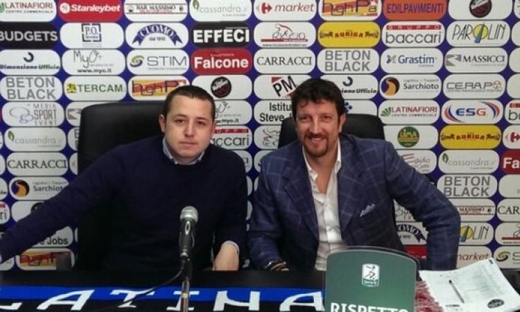 A destra Paolo Negro, tecnico della Primavera dopo la promozione di Iuliano in prima squadra foto©uslatinacalcio.it