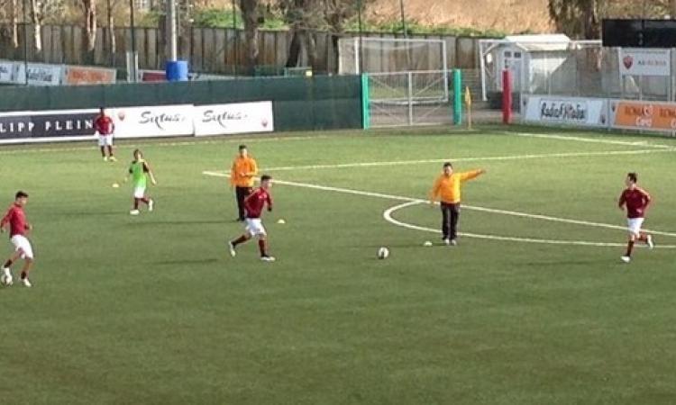 Il riscaldamento dei giallorossi