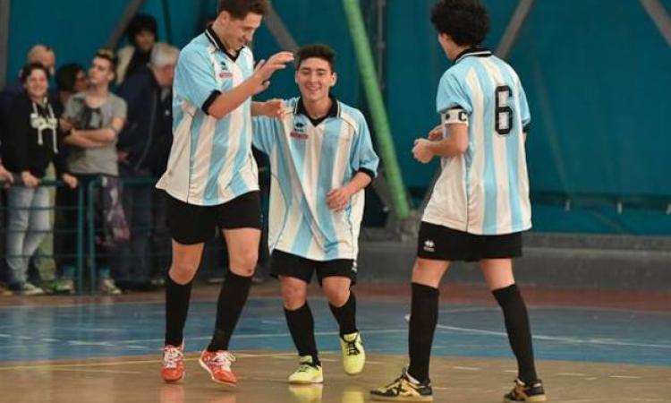 L'esultanza del Lazio (Foto © Cassella/Divisione Calcio a 5)