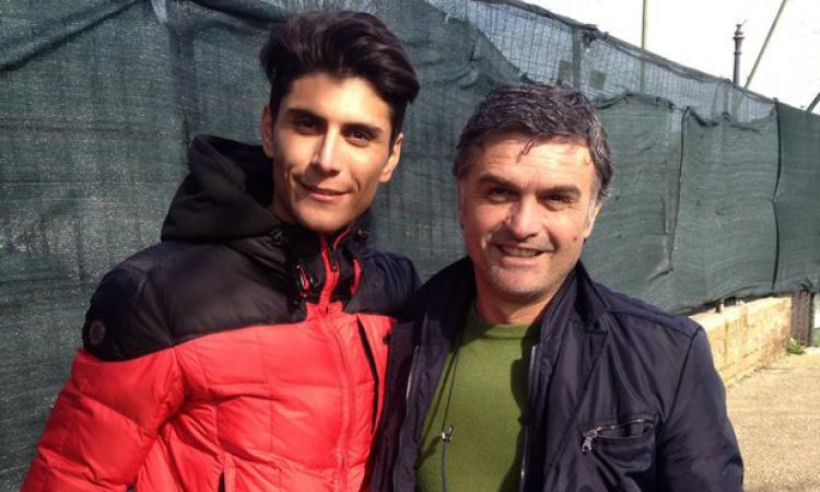 Paolo Armeni con il difensore centrale Diego Di Mauro