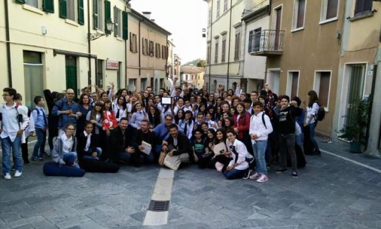 Il gruppo della scuola media statale Angelo Maria Ricci di Rieti