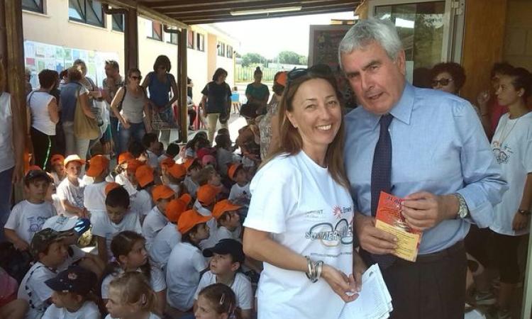Il presidente del Coni Lazio, Riccardo Viola, in visita a Civitavecchia