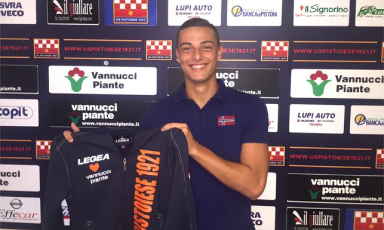 Castellani con la maglia della Pistoiese