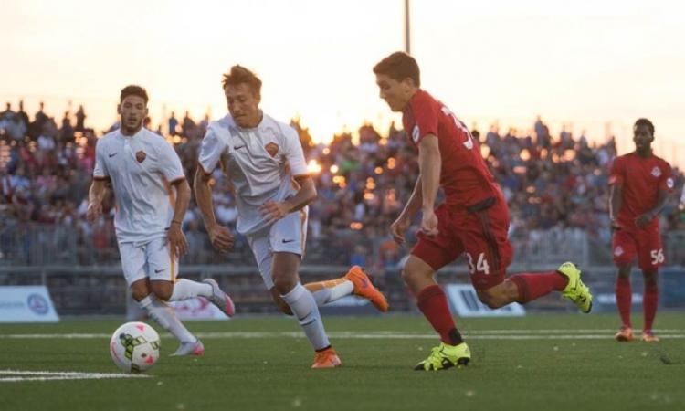 Uno scatto del match. Nella foto Niccolò Tofanari e Andrea Paolelli ©asroma.it