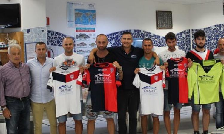 Ermes Pellerani, Luca Rogato, Lidano Di Tullio, Vincenzo Paolangeli e Andrea Miccinilli (foto Calcio Sezze)