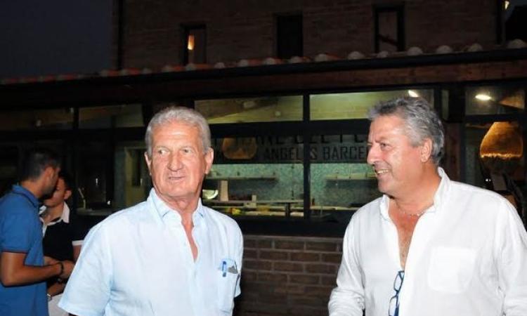 Il presidente Bernardini in compagnia di Angelo Benedicto Sormani, ex calciatore di Roma e Milan