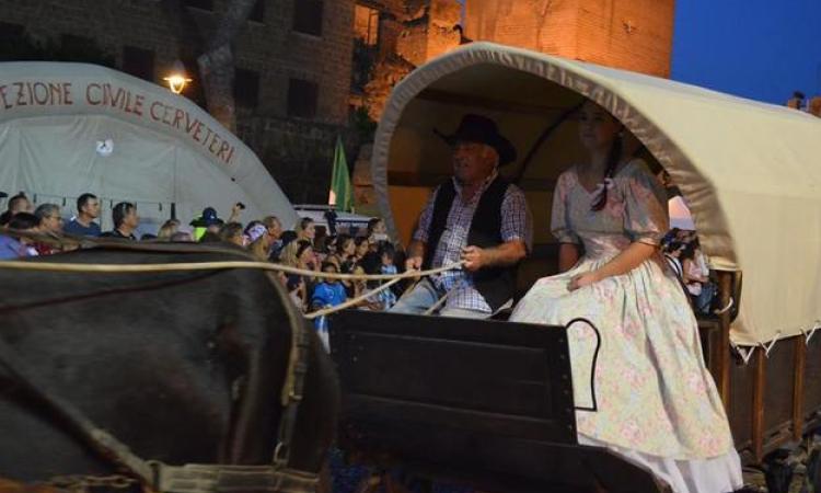 Il carro dedicato a Giuliano Gemma, vincitore della sfilata