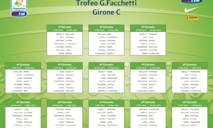 Primavera, ecco il calendario del girone C