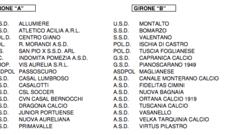 Prima Categoria, ecco tutti i raggruppamenti