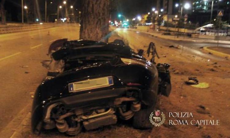La vettura del costruttore Salini (© - Polizia Roma Capitale)