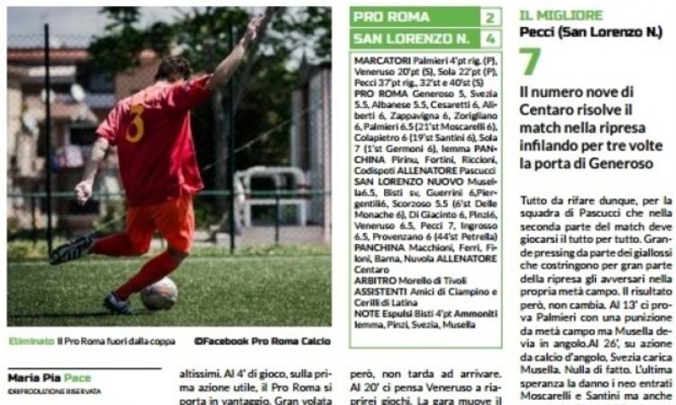 La pagina del nostro giornale digitale dedicata alla gara di Coppa Italia