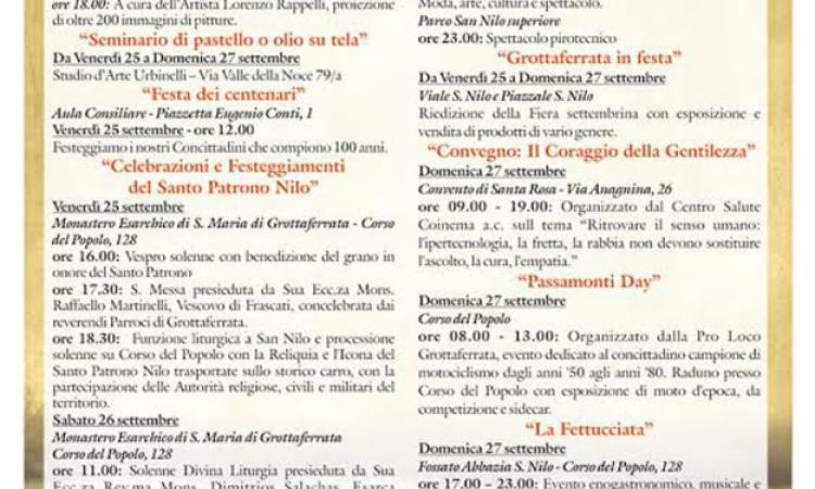 Grottaferrata, tutto pronto per la Festa Patronale di San Nilo