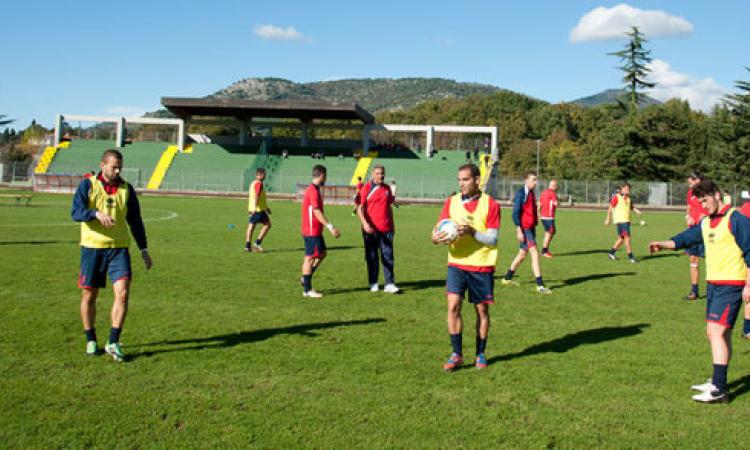 Il Team Nuova Florida in riscaldamento pre partita 