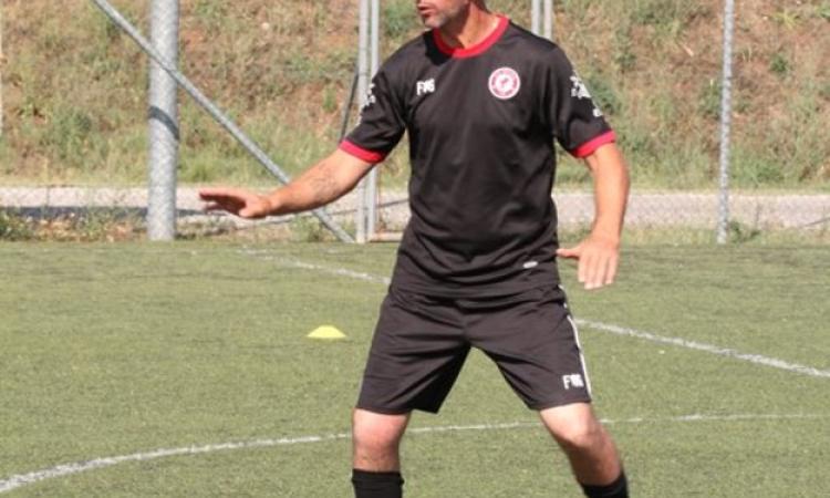 Il tecnico Marco Pellegrini in campo, foto Facebook