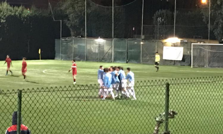 La Lazio esulta dopo il secondo gol