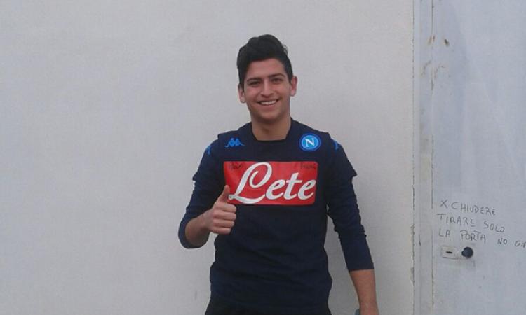 Alessio Salvato con la maglia del Napoli