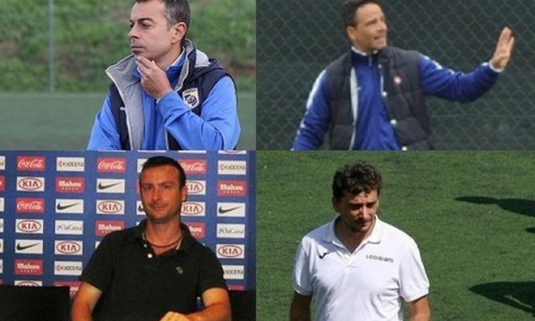 I quattro tecnici: Ciancolini (Viterbese), Bartoli (Savio), Schiavi (Tor di Quinto), Santucci (Lodigiani)