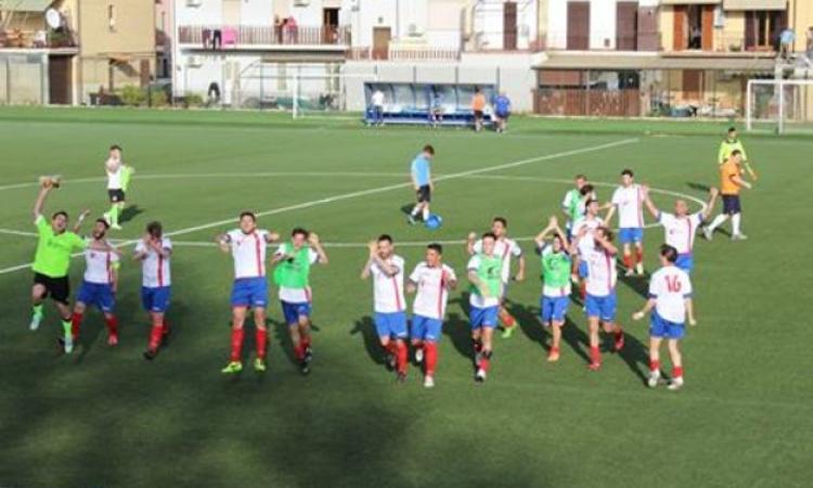 La festa del Real dopo il 2-1 sulla Lepanto Marino