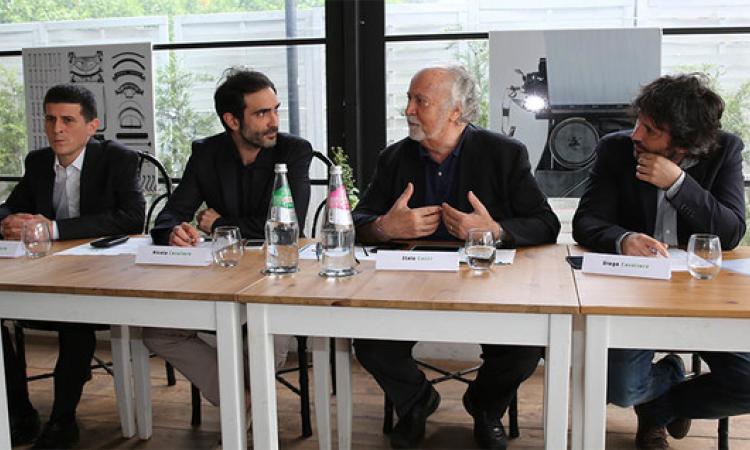Da sinistra: Gian Marco Ventura, Nicola Cavaliere, Italo Cucci e Diego Cavalieri (© Lori)