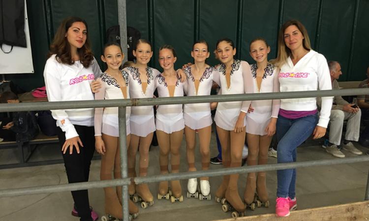 Le ragazze dello Skating Frascati presenti al Divino Amore
