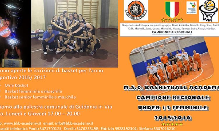 BKB Academy: sono aperte le iscrizioni per l'anno 2016/17