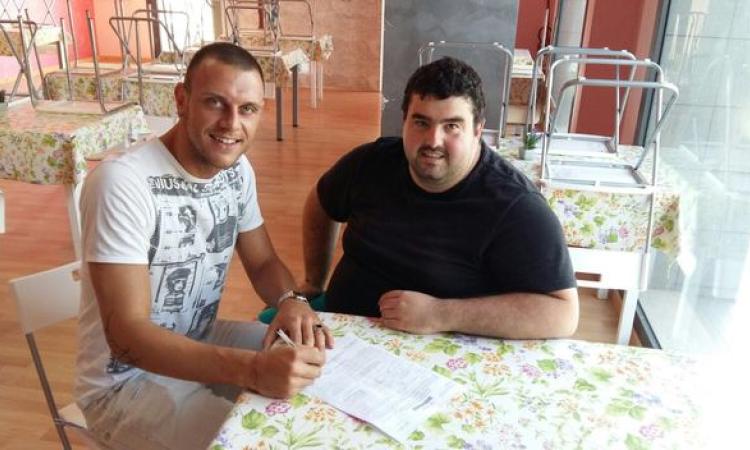 Gioacchino Amoroso con il ds Pieroncini